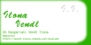 ilona vendl business card